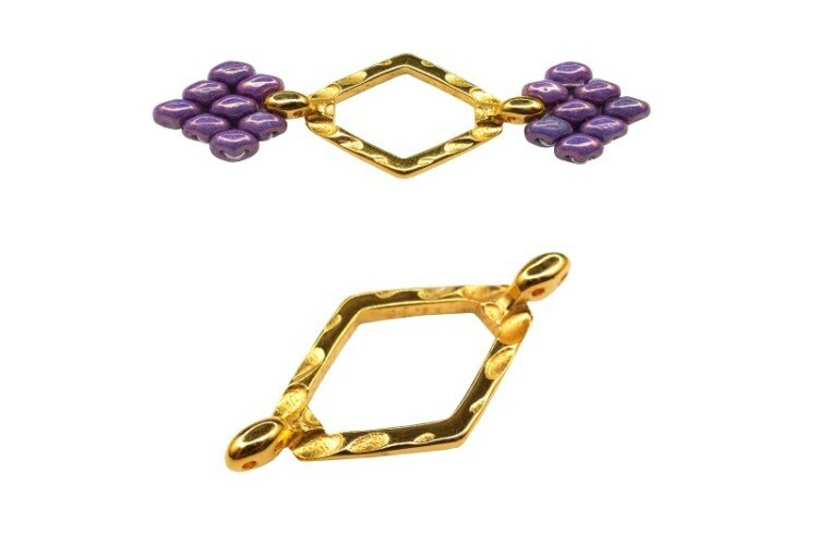 Коннектор CYMBAL Kotroni для SuperDuo 31х16мм отверстие 08мм цвет золото 24K Gold Plate 11-253 1шт