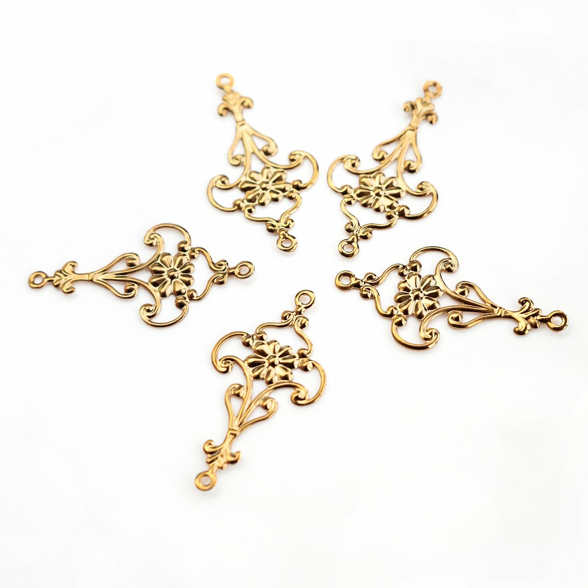 Коннектор для бижутерии 5 шт. / фурнитура для украшений, цвет золото, 29x15x0.8 мм