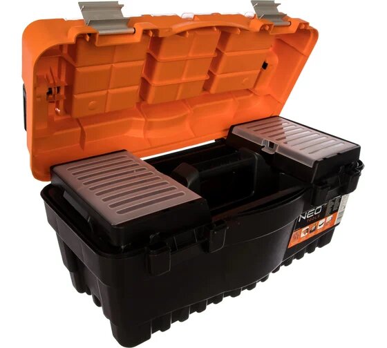 ящик для инструментов NEO 20", 490x260x245 мм, 3 органайзера - фото №3