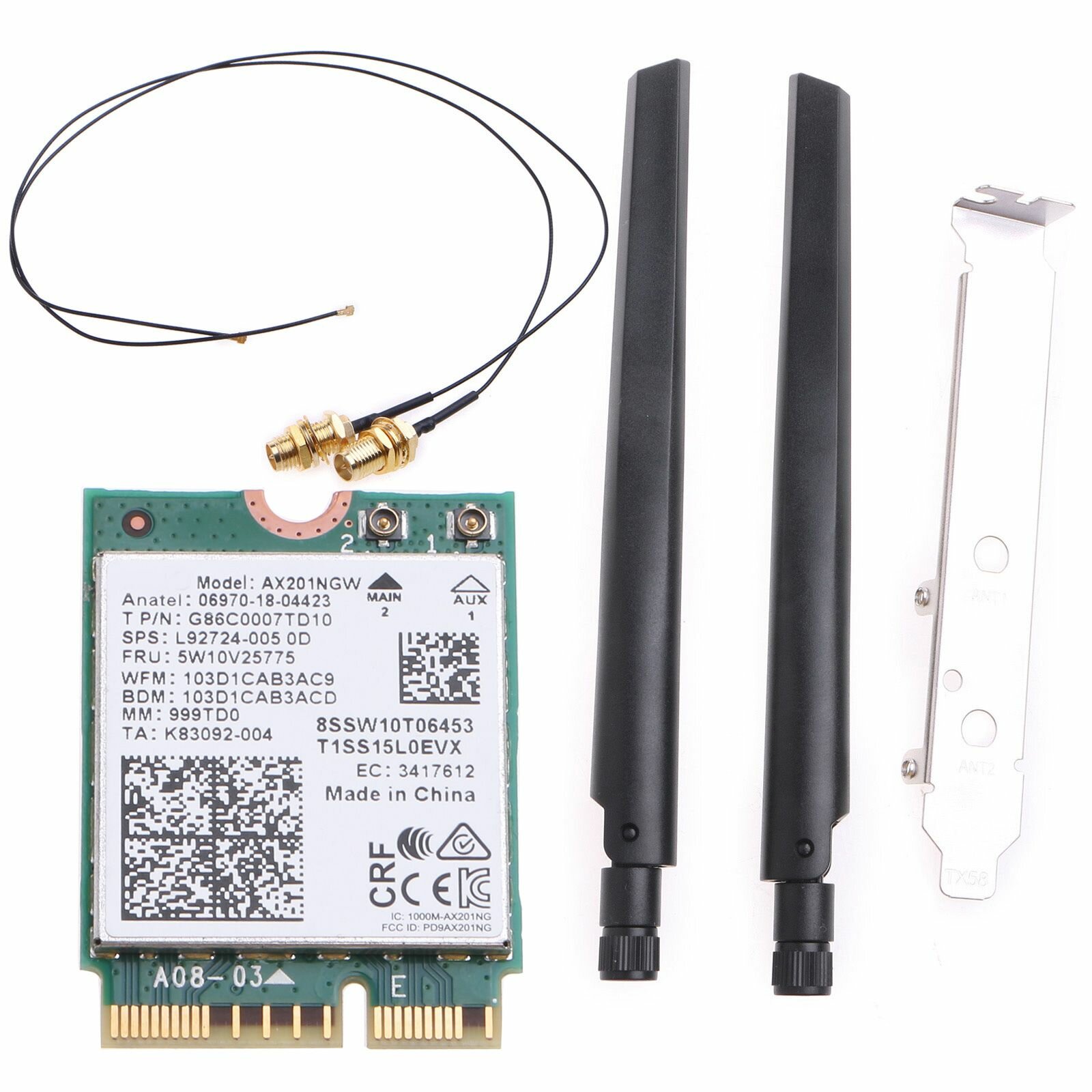 Беспроводная сетевая карта INTEL AX201 M.2 Внешняя антенна CNVIO2
