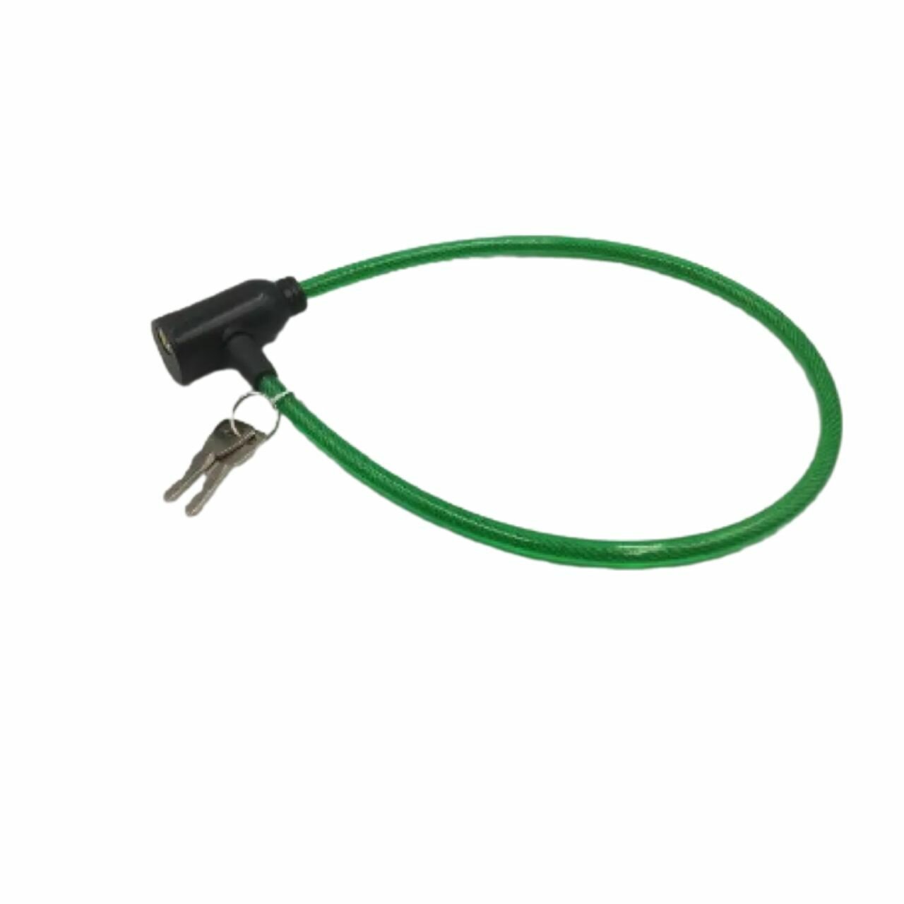 Противоугонный замок велосипедный, усиленный, длина 60см, толщина 12мм, зелёный — фото 1