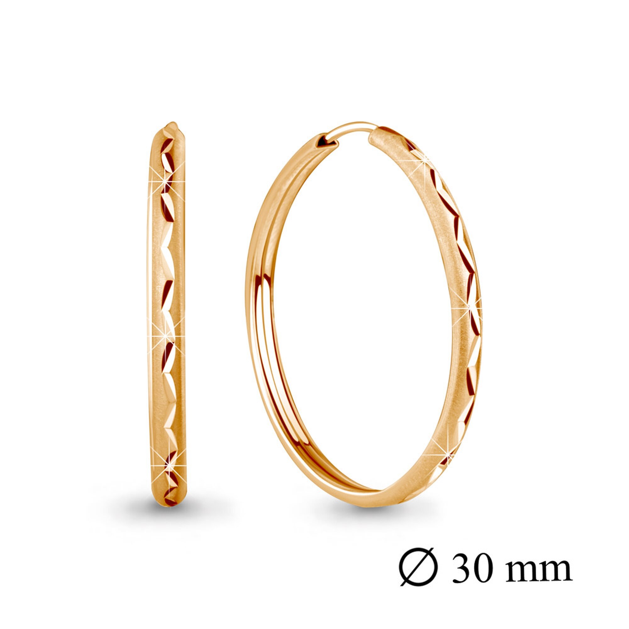 Серьги конго Diamant online, серебро, 925 проба, золочение
