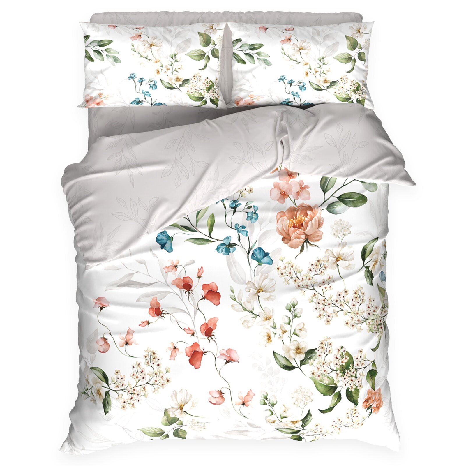 Комплект постельного белья Этель 2 сп Flower time 175×215 см 200×220 см 50×70 см-2 шт поплин 125 г/м² хлопок 100% 10706967