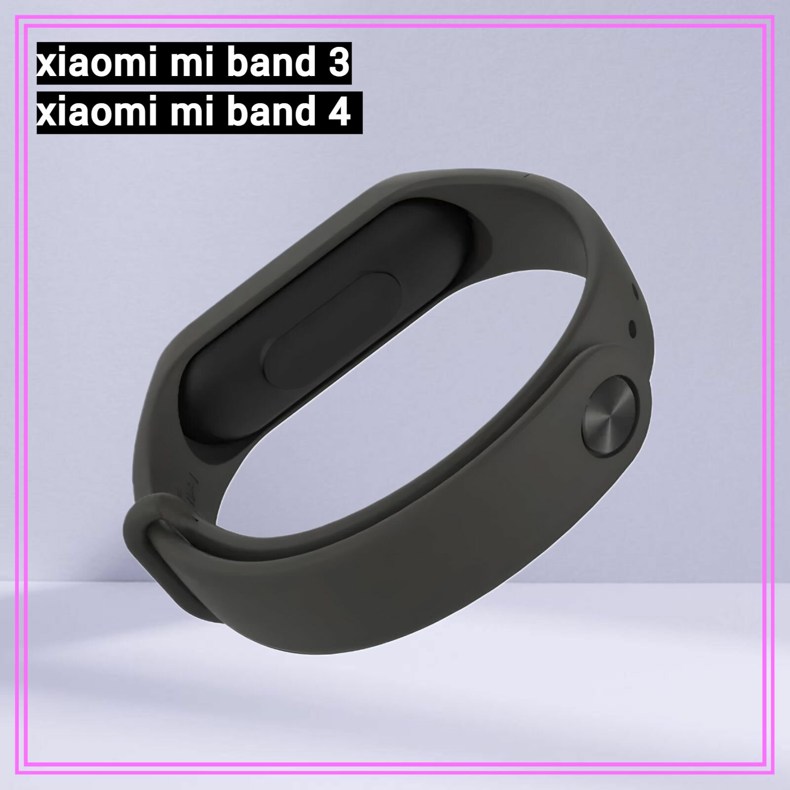 Оригинальный ремешок браслет на Xiaomi Mi Smart Band 3 черный