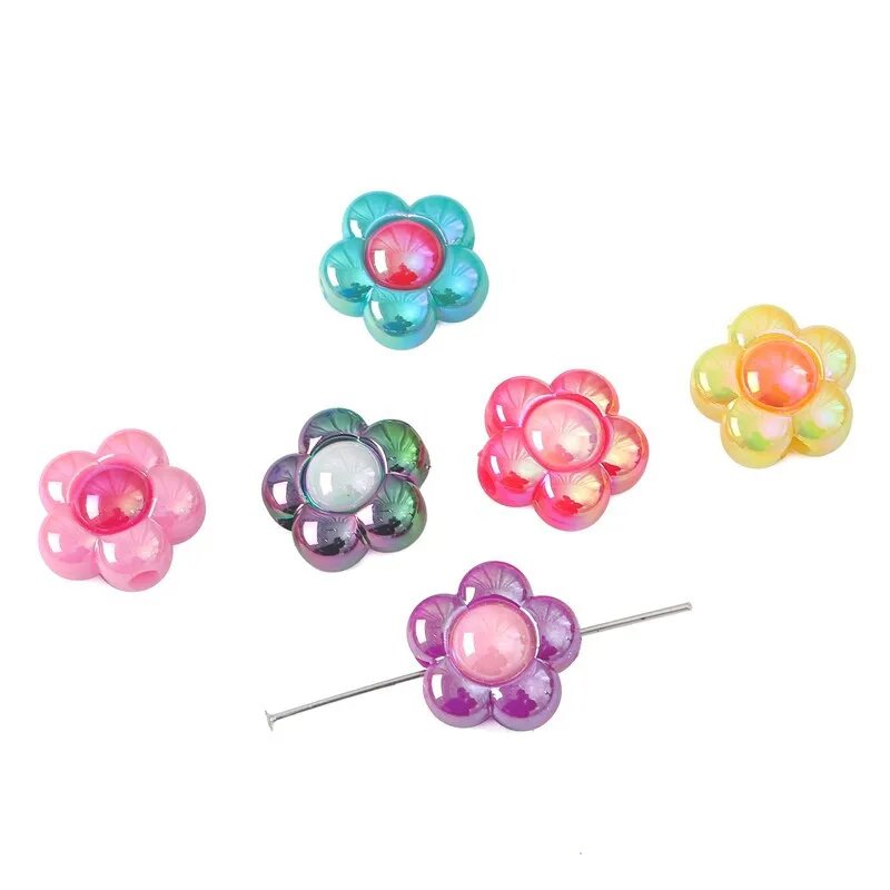 Бусины акриловые в форме цветка 16 мм 10 шт 1 16mm(10Pcs)