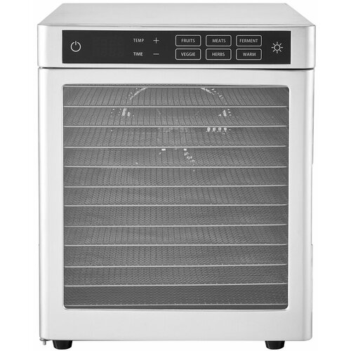 Сушилка для овощей и фруктов AIRHOT FD-8 GLASS-DM дегидратор из нержавеющей стали, сушилка для мяса, грибов, зелени