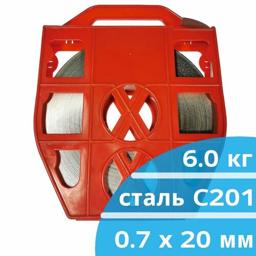 Лента монтажная 07 х 20 мм 50 метров нержавеющая сталь С 201 4560₽