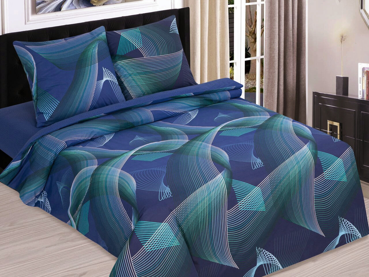 Наволочка из поплина 50 х 50 - М - Танец под водой