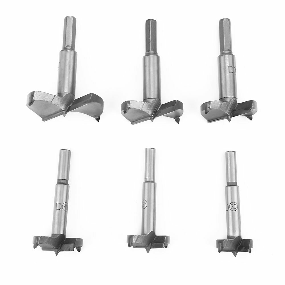 6 шт. высокопрочный стальной сверлильный станок набор деревообрабатывающих инструментов 30-60 мм