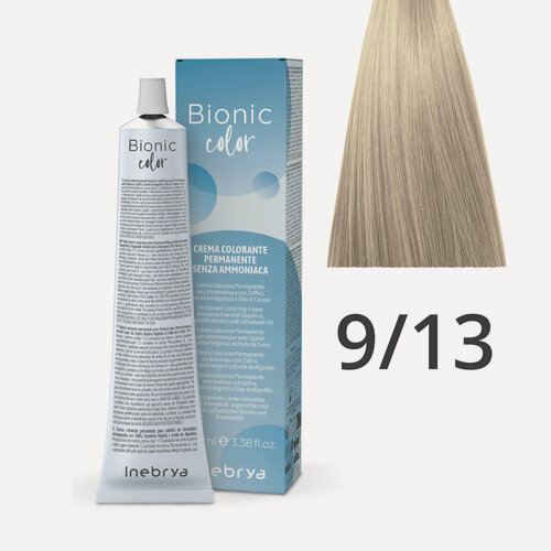 Изображение товара Краска для волос профессиональная без аммиака Inebrya Bionic Color 9/13 Блонд Пепельно-золотистый 100 мл