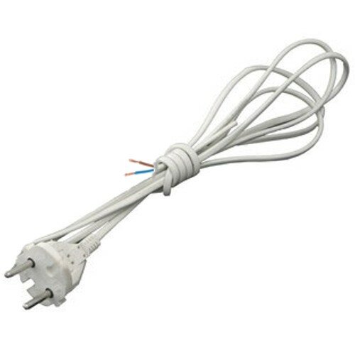 Вилка S18 на шнуре Rexant 11-1304 кабель 2х0.75 мм - 1.5м белый