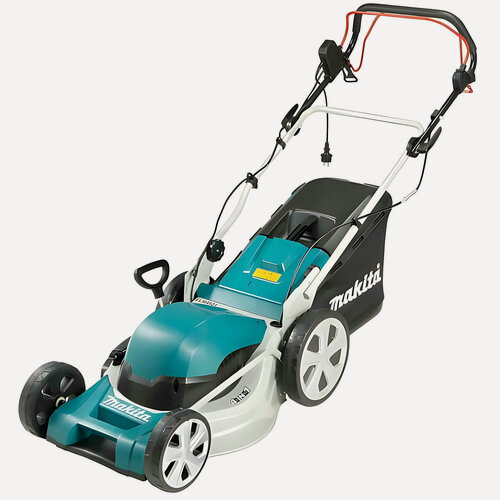 Изображение товара Газонокосилка электрическая MAKITA ELM4621, ширина среза 46 см, травосборник 60 л, косилка для сада и дачи
