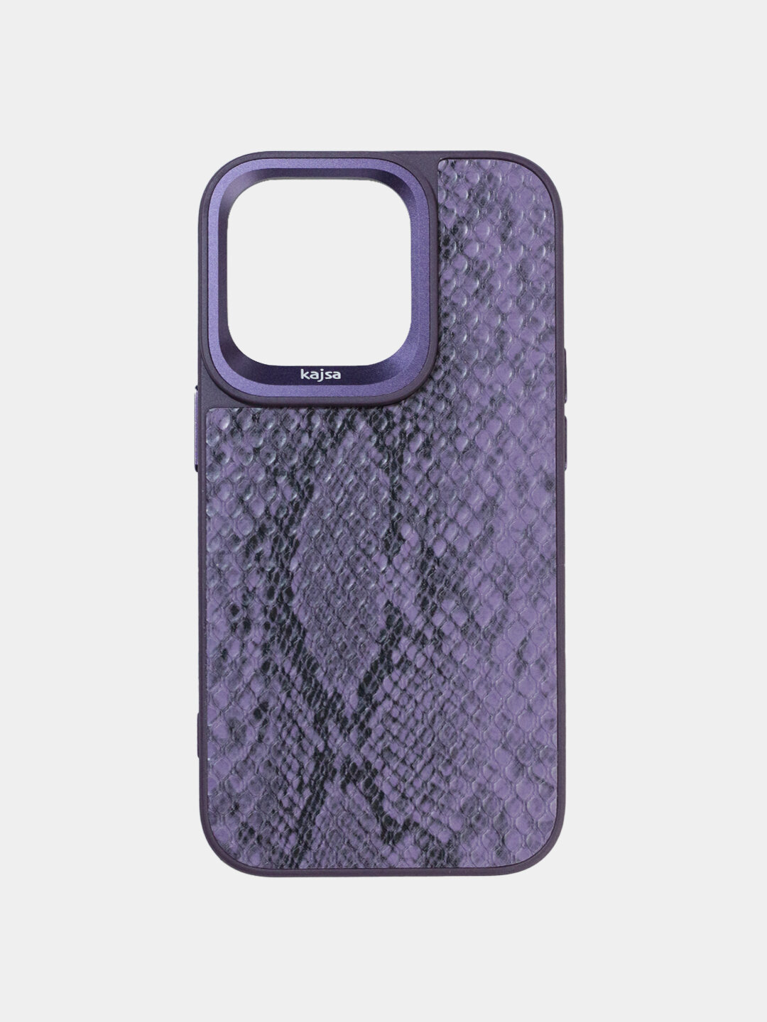 Чехол KAJSA, для iPhone 13 Pro, кожаный, защита камеры, фиолетовый