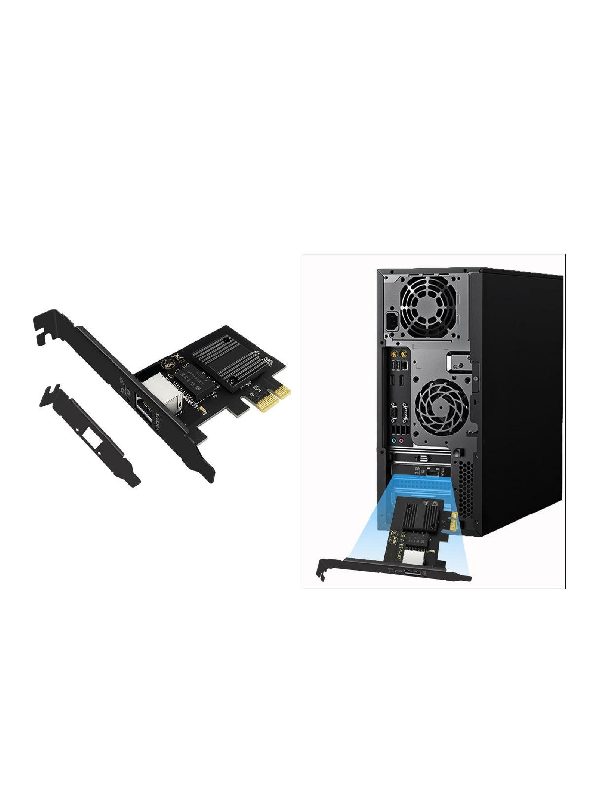 2.5Gb PCIe Networking Card I226 V Chip Gigabit Ethernet Adapter Fast Speed 2500Mbps PCIe Networking Card — фото 1