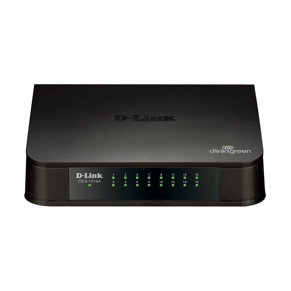 Коммутатор D-Link DES-1016A/E2A неуправляемый 16xRJ45 100Мбит/с