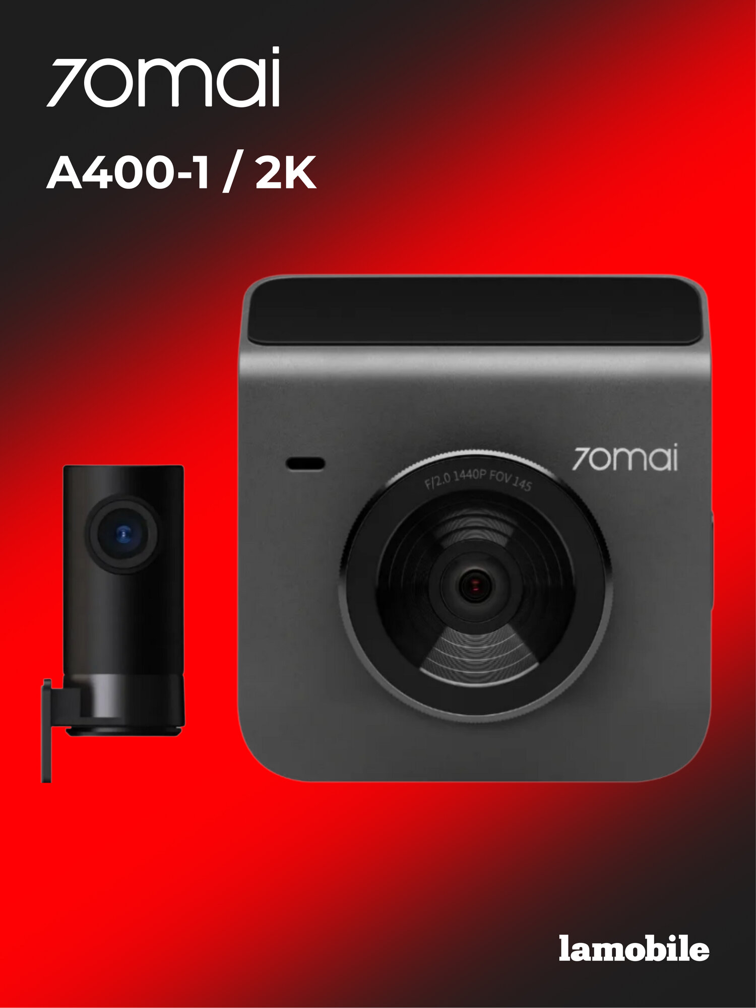 Видеорегистратор 70Mai Dash Cam A400+Rear Cam Set (A400-1) Русская версия