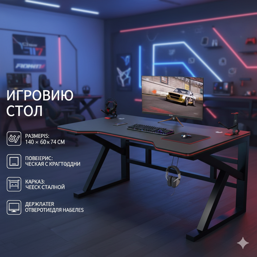 Письменный и компьютерный стол классный, с ящиком и шкафчиком — фото 1