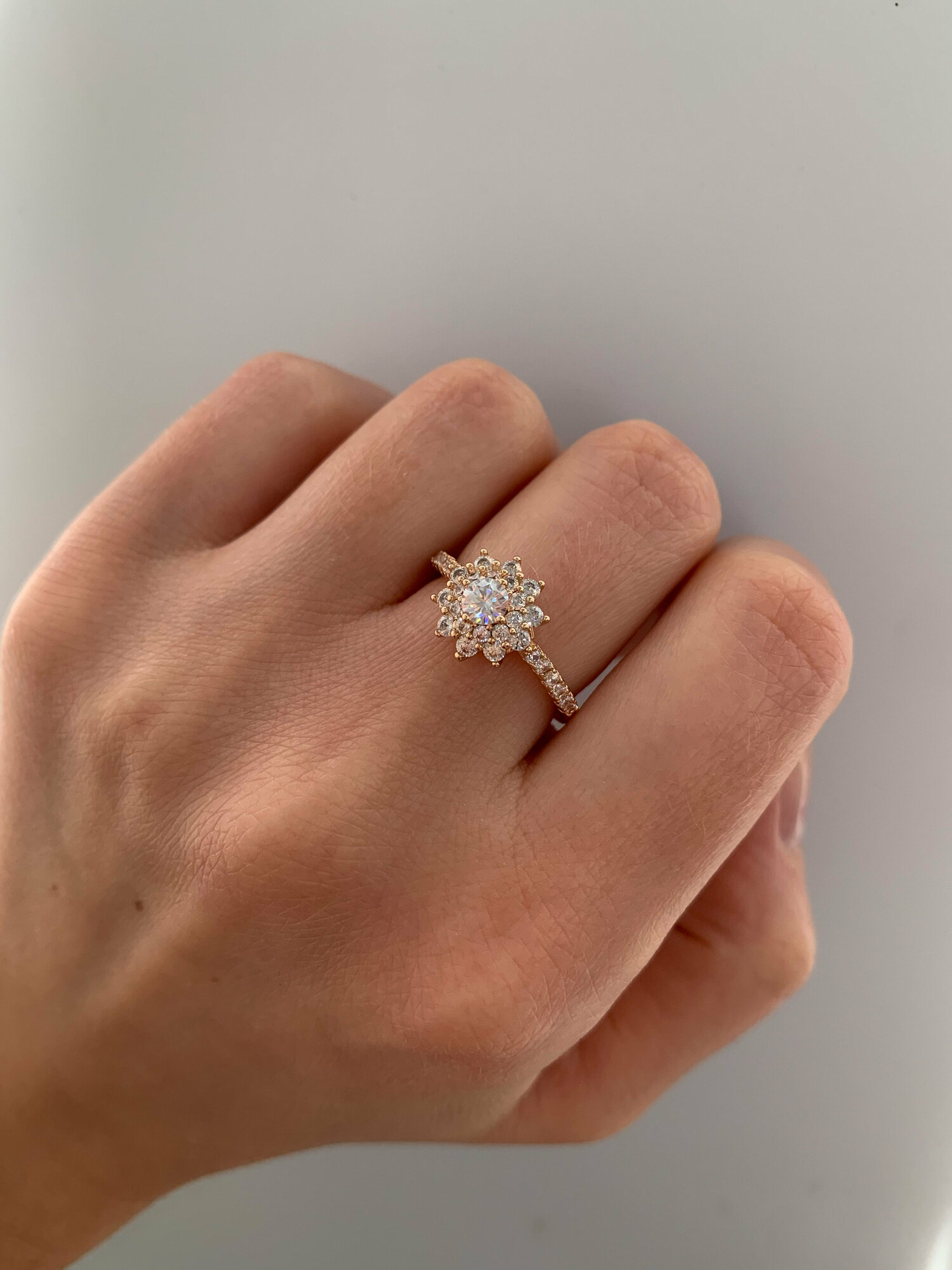 Кольцо наборное, циркон