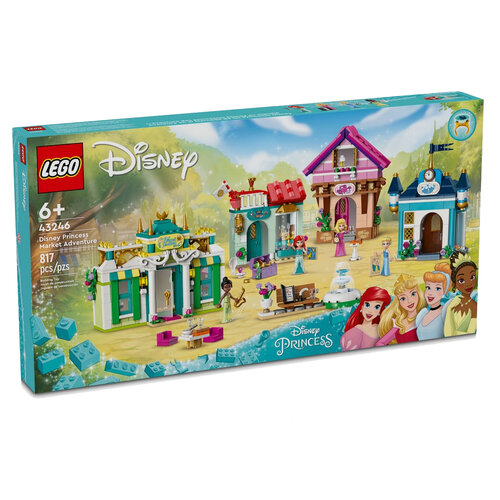 конструктор lego disney 43219 творческие замки принцесс диснея 140 дет Конструктор LEGO Disney 43246 Приключения принцесс Диснея на рынке, 817 дет.