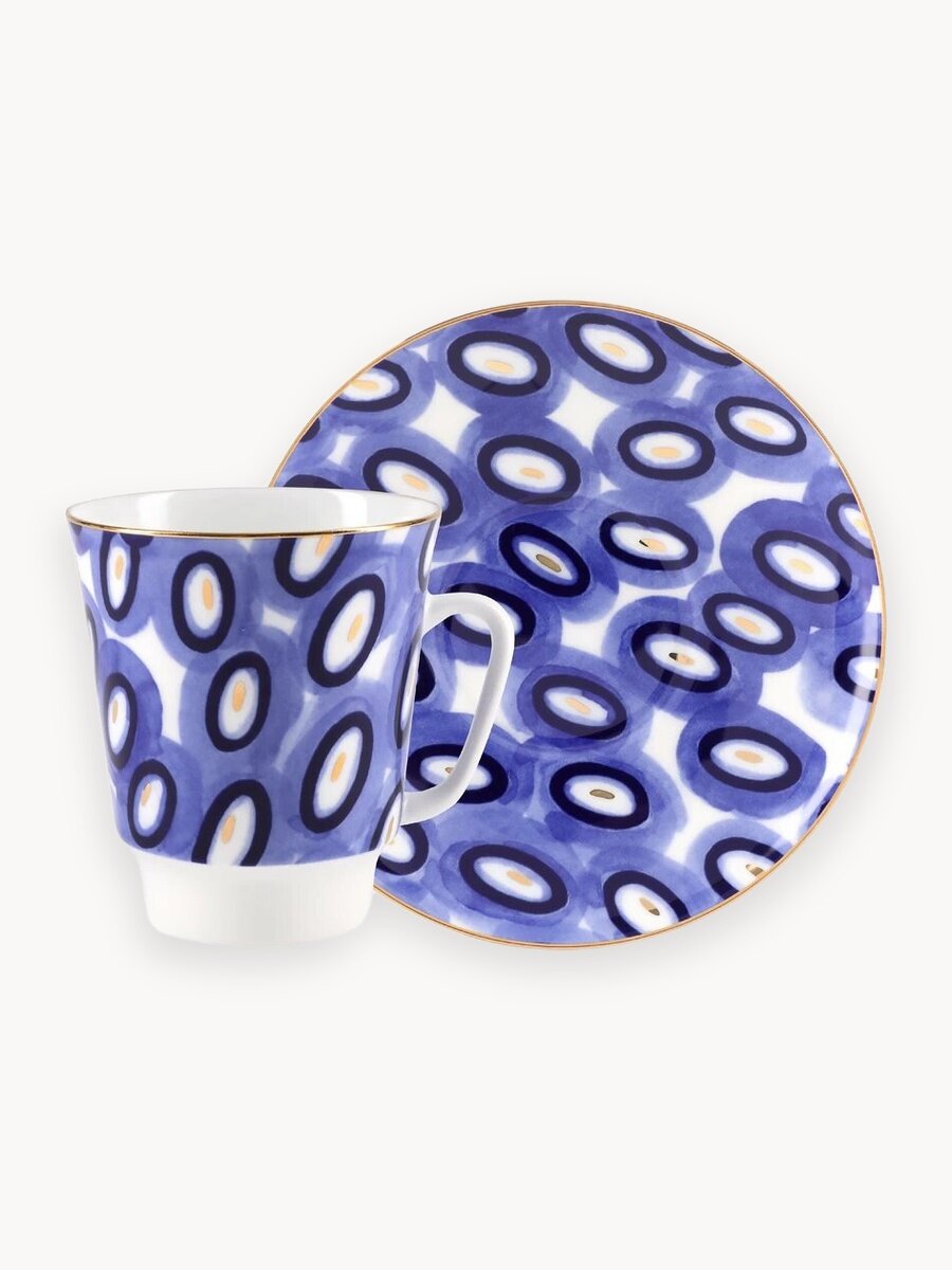 Кофейная пара "Cheer" форма майская, коллекция Настроение, Императорский фарфоровый завод, 165 мл