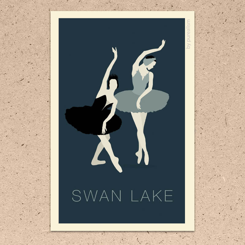 Открытка балет "Лебединое озеро"