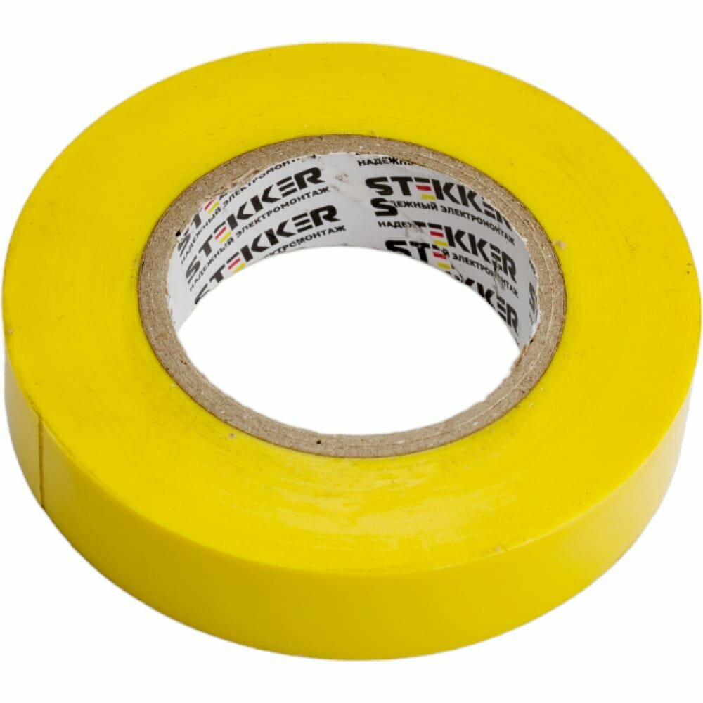 STEKKER Изоляционная лента 0,13x15 мм. 20 м. желтая, INTP01315-20 32831