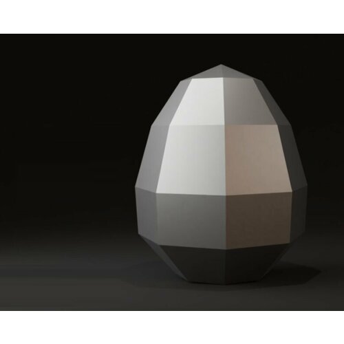 Полигональная фигура Яйцо, геометрический полигональный металлический декор интерьера