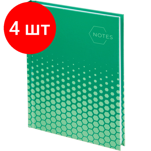 Комплект 4 штук, Ежедневник недатированный, 7БЦ, А5.128л, глян. пл, Attache Economy Flakes, зел attache economy ежедневник датированный flakes 2024 год а5 128 листов голубой 2 шт