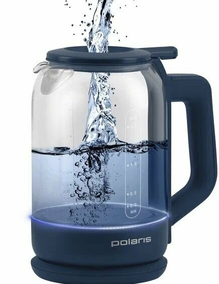 Электрический чайник Polaris PWK 1720CGLD Wi-Fi IQ Home, синий