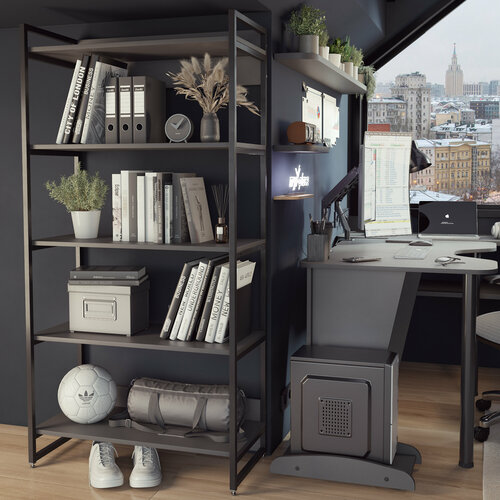 Стеллаж для хранения Xplace LONG WOOD Графит 10500₽