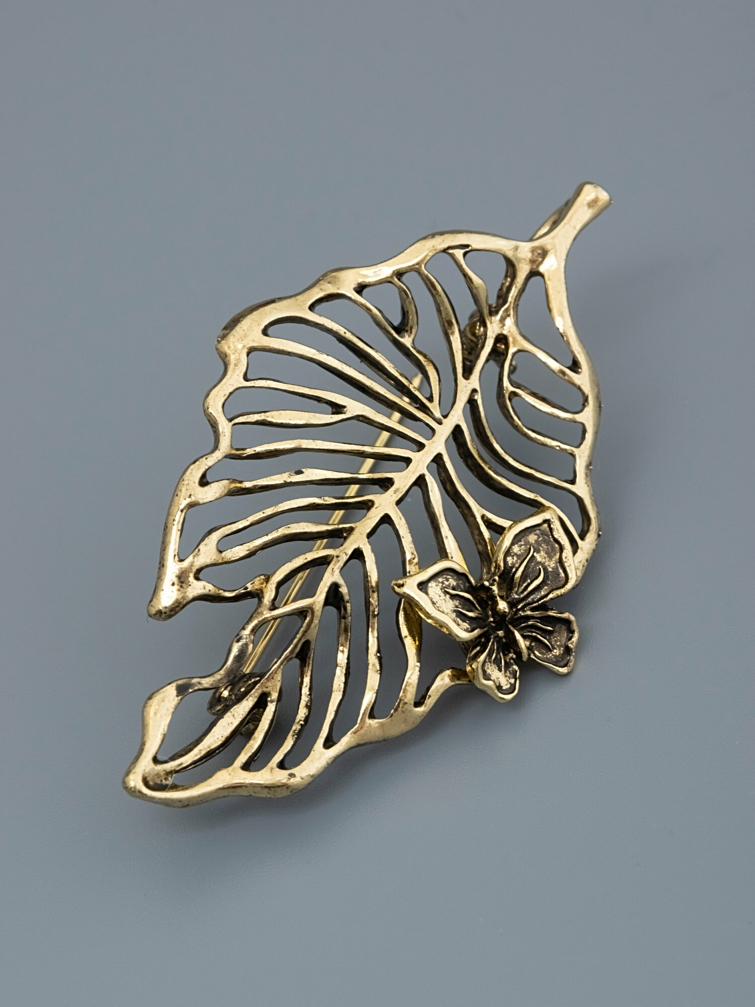 Брошь ЖемАрт, золотистый — фото 1