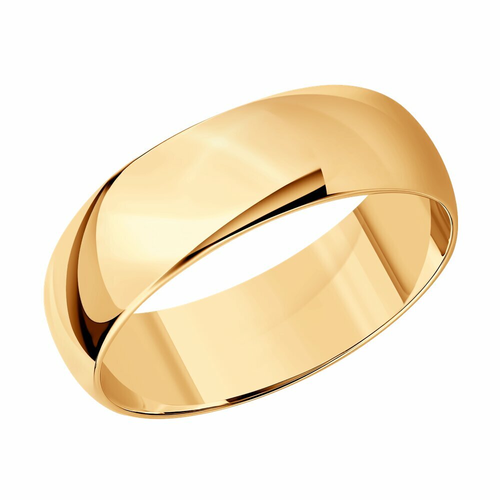 Кольцо обручальное SOKOLOV, красное, желтое золото, 585 проба