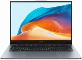 Ноутбук Huawei MateBook D 14 53013XFQ, 14", 2024, IPS, Intel Core i5 12450H 2ГГц, 8-ядерный, 8ГБ LPDDR4x, 512ГБ SSD, Intel UHD Graphics, без операционной системы, серый космос