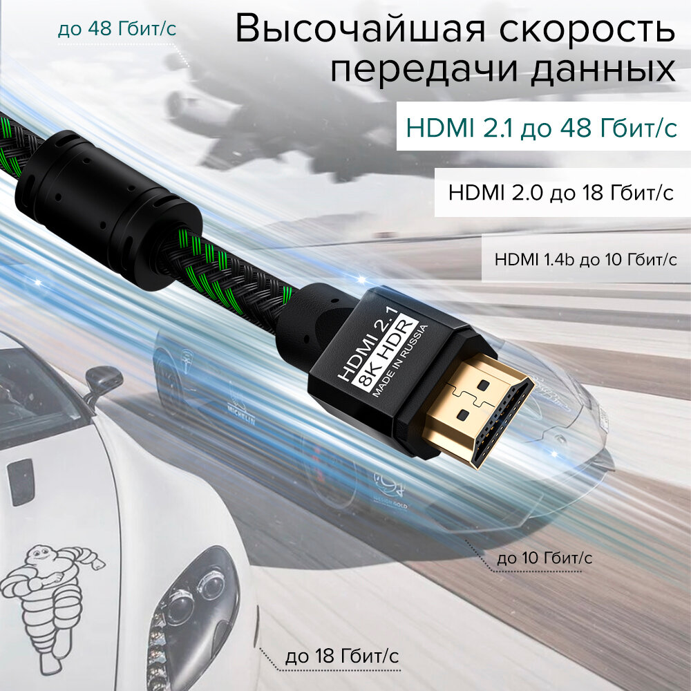 Кабель интерфейсный HDMI-HDMI GCR - фото №16