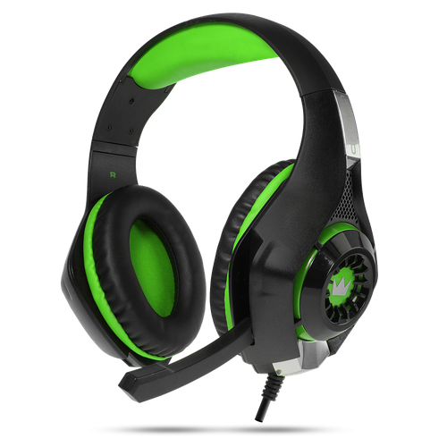 Гарнитура игровая CROWN CMGH-101T Black&green зеленый, черный