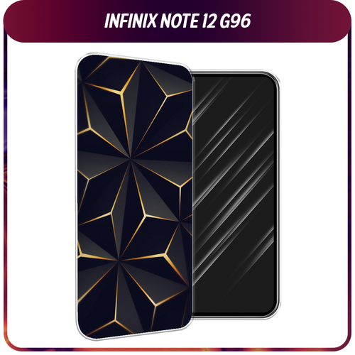 Силиконовый чехол на Infinix Note 12 G96 / Инфиникс Ноут 12 G96 Черные полигоны силиконовый чехол на infinix note 12 g96 инфиникс ноут 12 g96 жемчуг