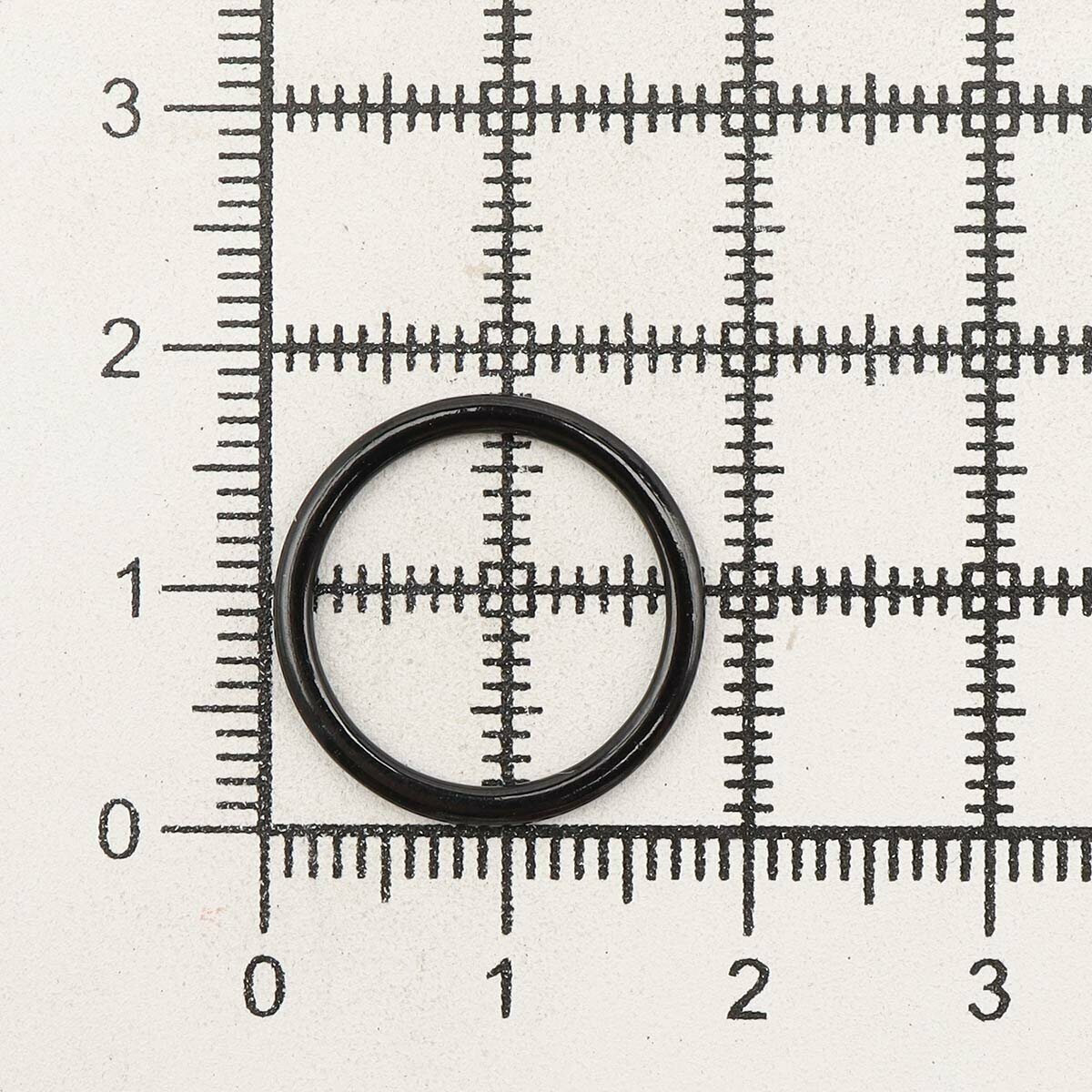 Кольцо для бюстгальтера 15 мм, металл, эмаль, ГВ800 (черный), 20 шт — фото 1