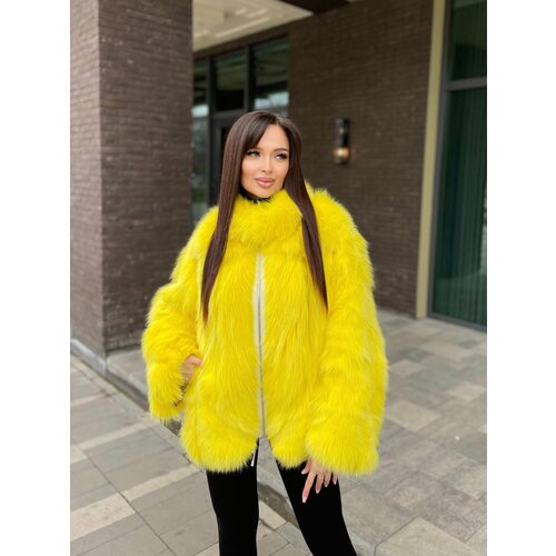 фото Куртка sibilla furs, размер 46-48, желтый