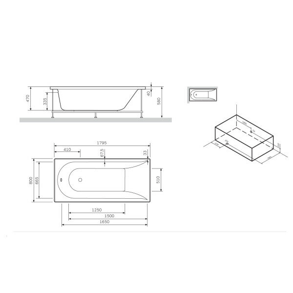 Панель фронтальная для ванны AM.PM Spirit W72A-180-080W-P2, 180x80 - фото №13