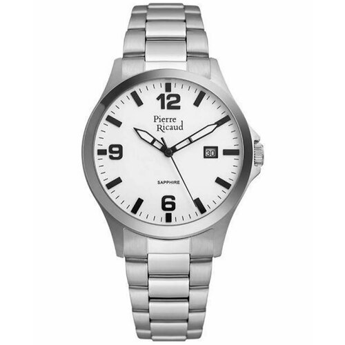 Наручные часы Pierre Ricaud, белый часы наручные мужские кварцевые брендовые роскошные повседневные водонепроницаемые спортивные из нержавеющей стали с арабскими цифрами