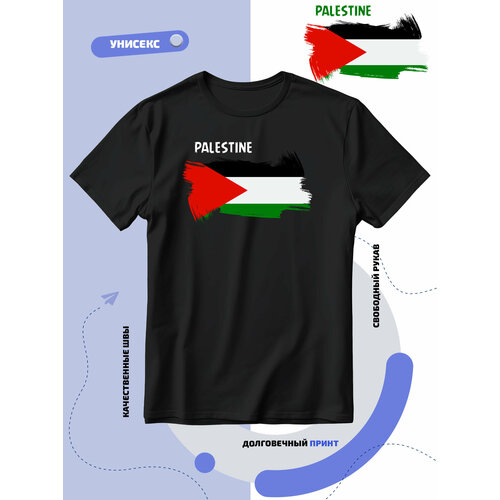 Футболка SMAIL-P флаг Палестины, размер 6XL, черный