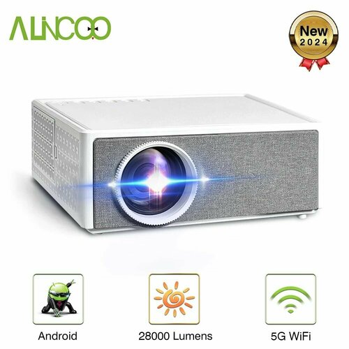 2024 Alincoo Новый проектор E700 Pro 1080P Full HD 4K 28000 люмен