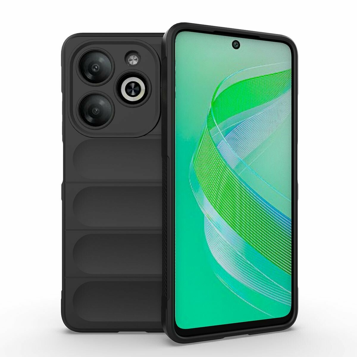 Противоударный чехол Flexible Case для Infinix Smart 8 (черный)