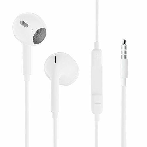 Наушники вкладыши c микрофоном REPRO белые управление звуком 349₽