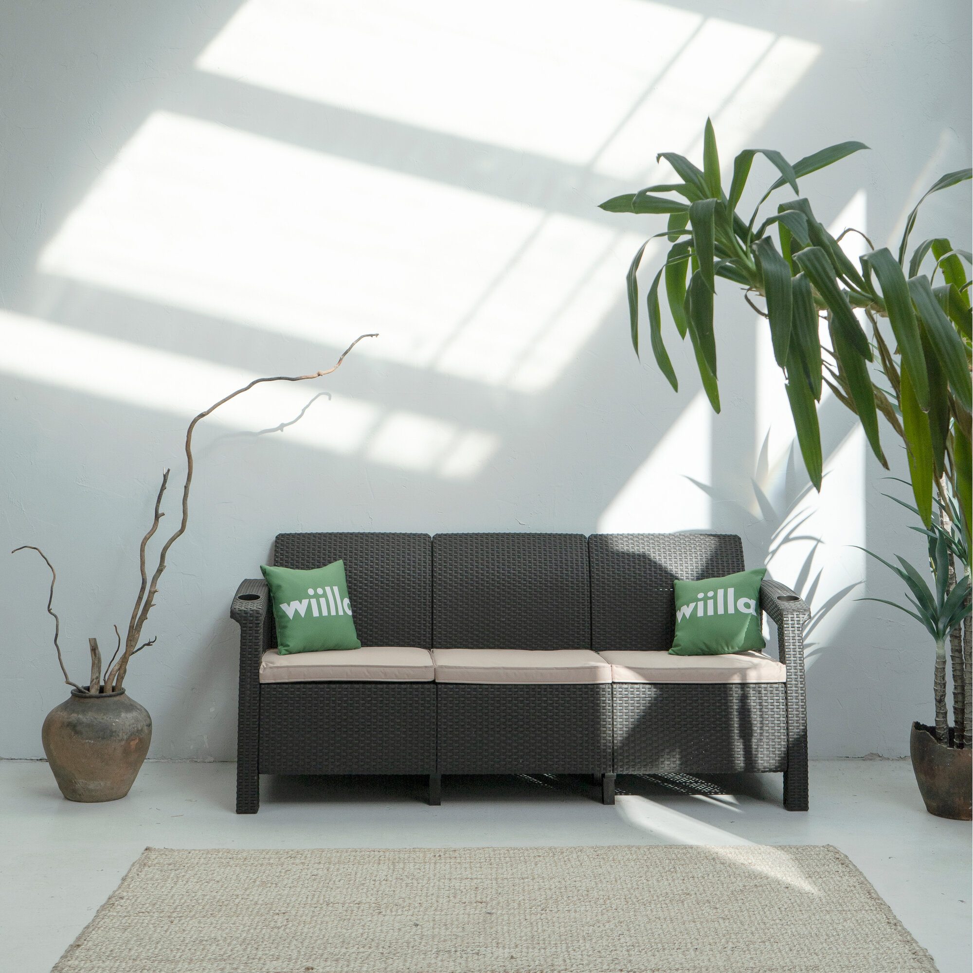 Комплект садовой мебели Wiilla Jazz Set с подушками (коричневый) - фотография № 4