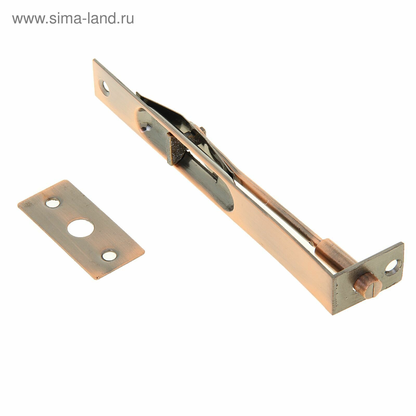 фото Шпингалет торцевой врезной (мод.603), 150 мм, цвет медь