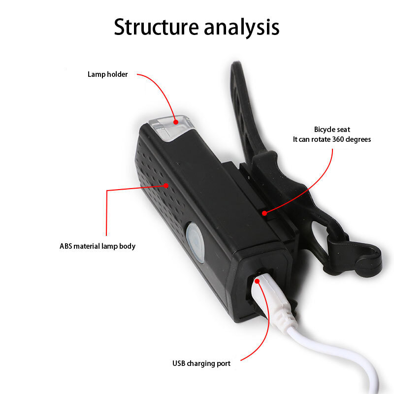 HANOX Набор фонарей USB 2шт: задний + передний