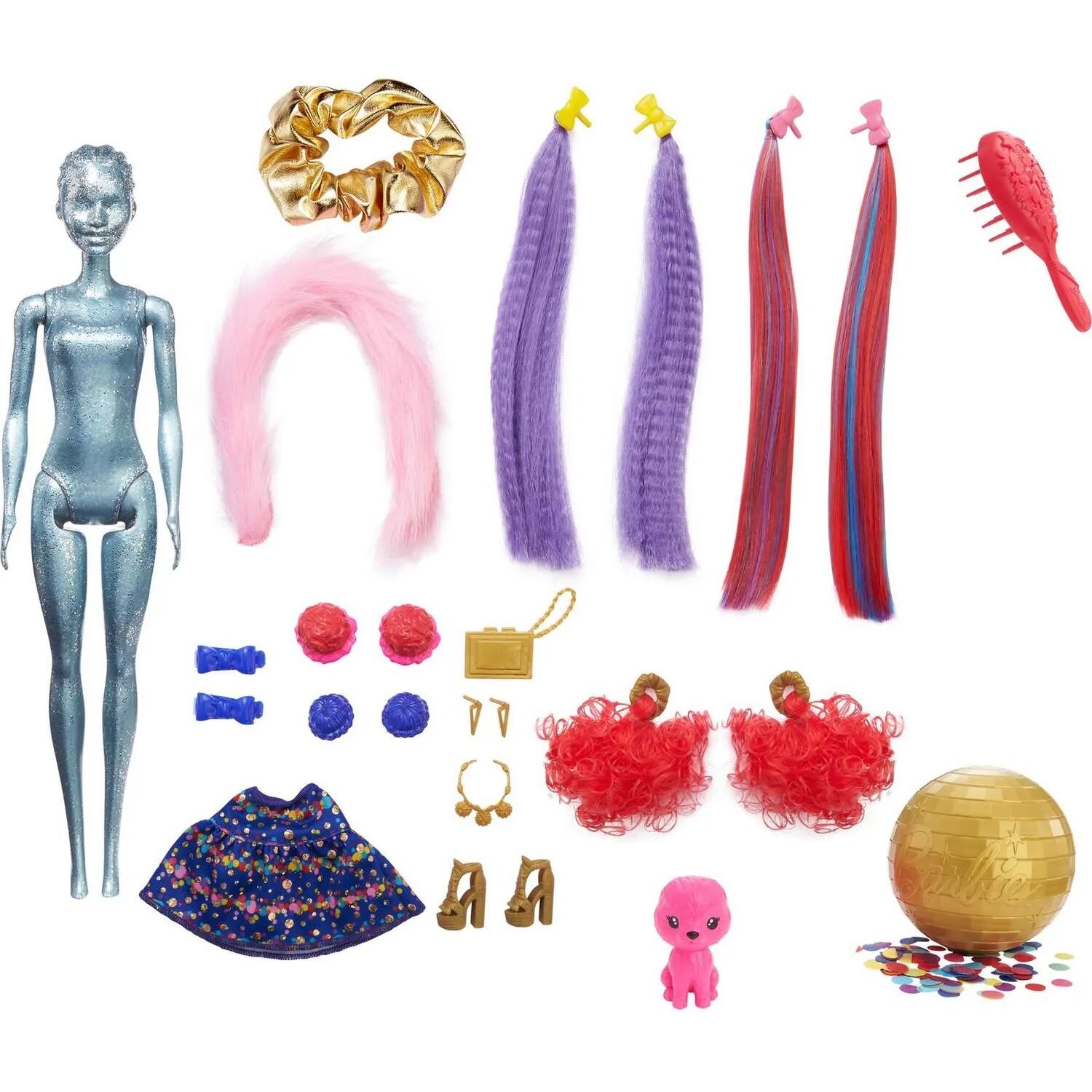 Barbie Кукла-сюрприз из серии Блеск: Сменные прически, в непрозрачной упаковке - фото №13