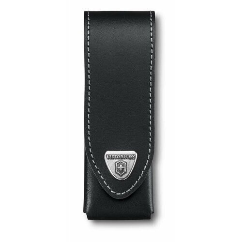 Чехол на ремень VICTORINOX для ножей 111 мм толщиной до 3 уровней, кожаный, чёрный victorinox чехол для swiss officers knife 111 мм толщина 3 уровня