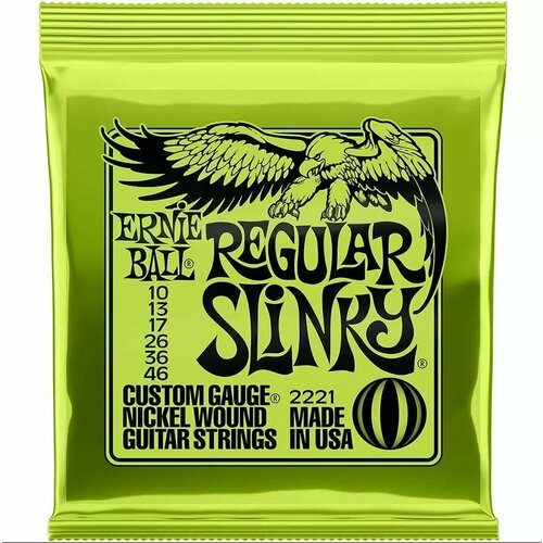 P02214 Mammoth Slinky Комплект струн для электрогитары, никель, 12-62, Ernie Ball комплект струн для электрогитары ernie ball 2590